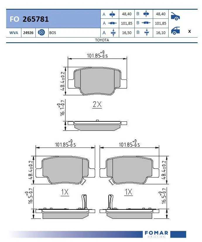 Brake Pad Set, disc brake